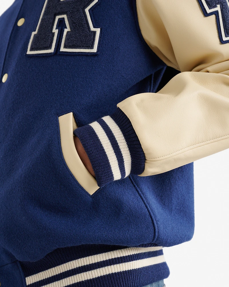 Blouson universitaire rétro pour homme