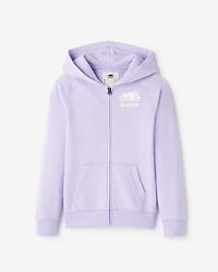 Chandail original à capuchon et glissière en jersey bouclette de coton bio pour enfants