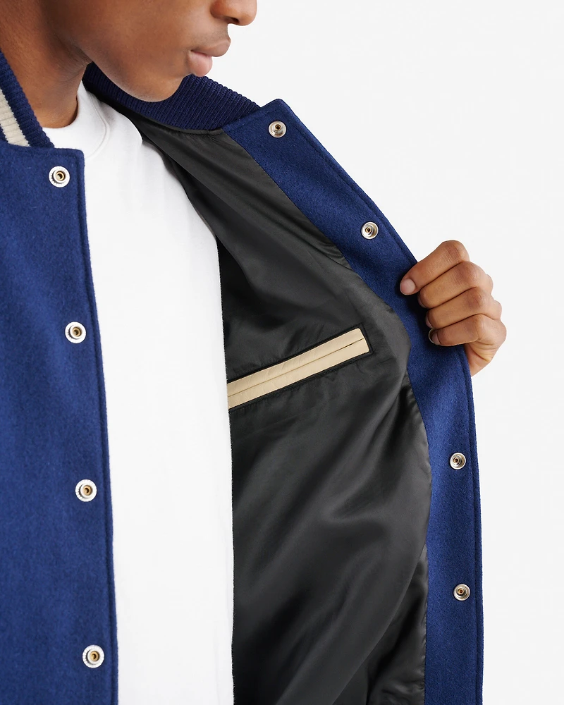 Blouson universitaire rétro pour homme