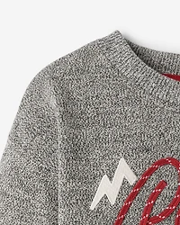 Chandail à col rond avec appliqué Cabane pour tout-petits