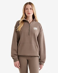 Organic Cooper Relaxed Quarter Zip Stein