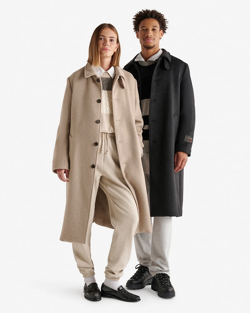 Long Wool Blend Coat