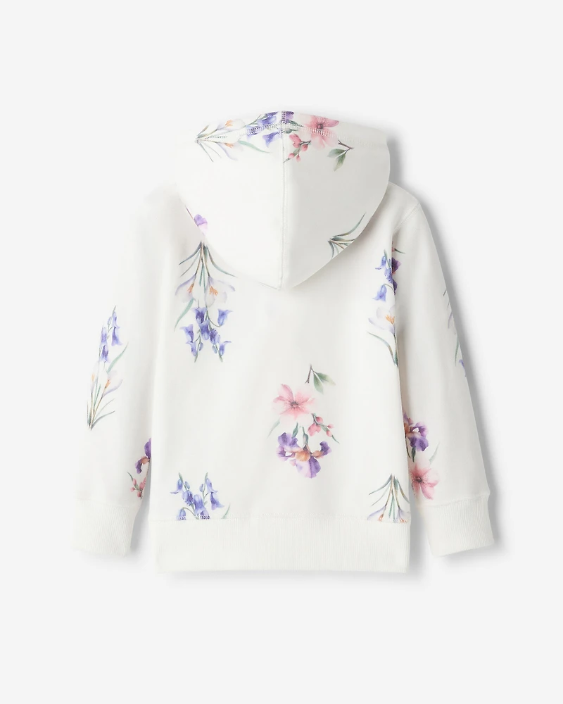 Toddler Cooper Floral Full Zip Hoodie