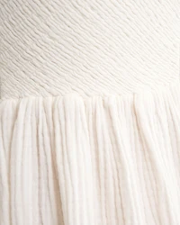 Robe nid-d’abeilles en gaze de coton Isla