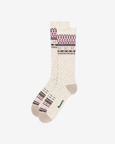Chaussettes hautes modernes Fair Isle pour adultes