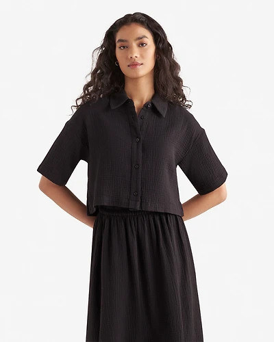 Isla Cotton Gauze Short Sleeve Shirt