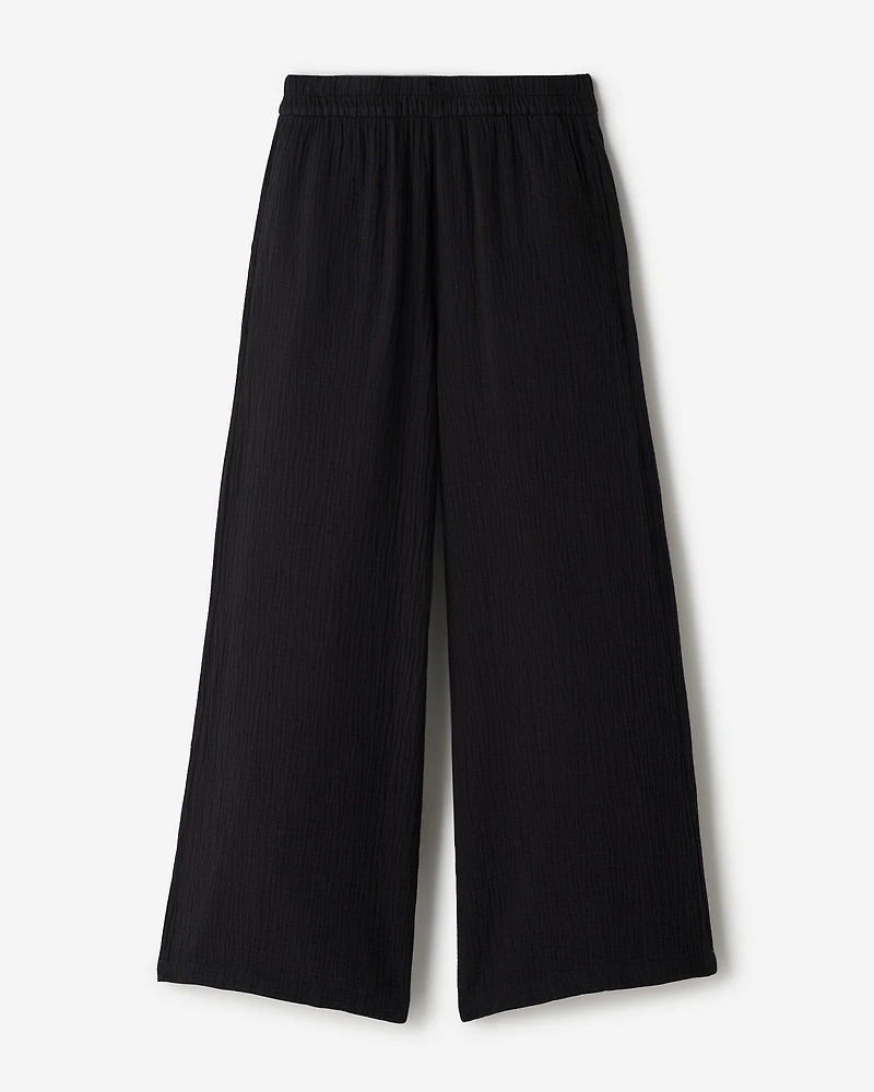 Isla Cotton Gauze Wide Leg Pant
