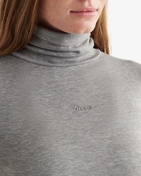 Chandail à col roulé côtelé