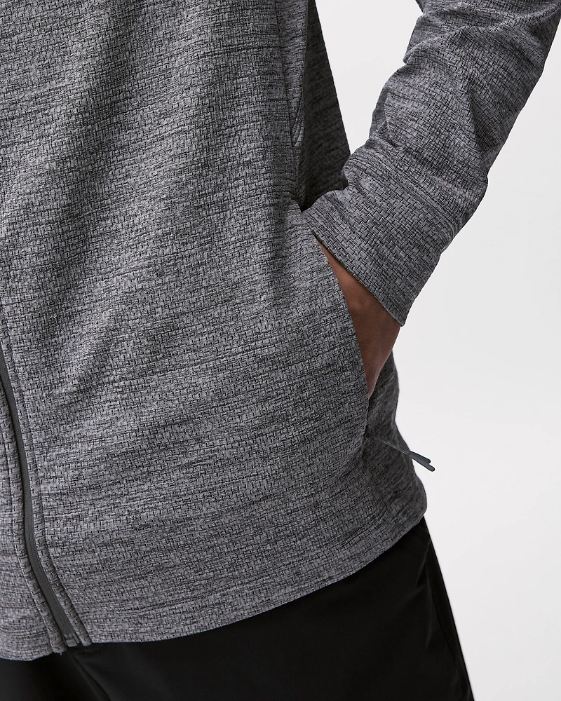 Active Textured Full Zip Hoodie