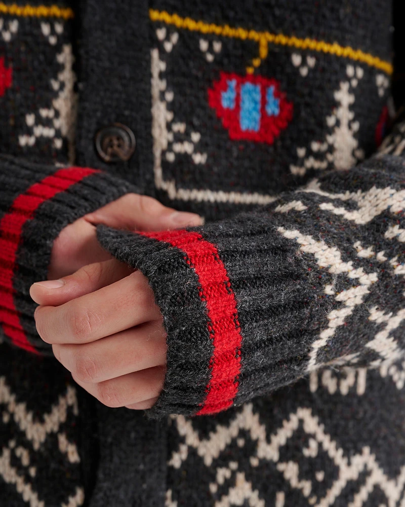 Cardigan châle Cabane Fairisle
