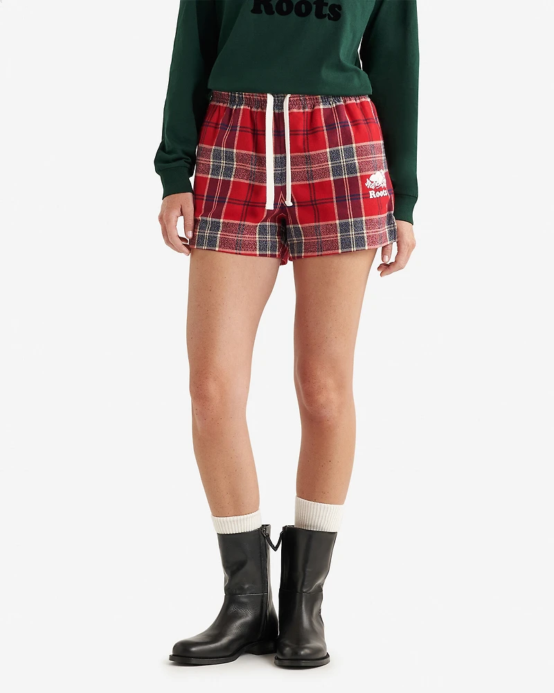Womens Plaid Pajama Short