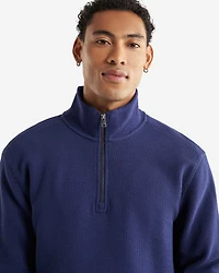 Chandail à demi-glissière en tricot double Thompson