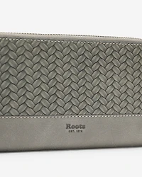 Zip Around Clutch Woven