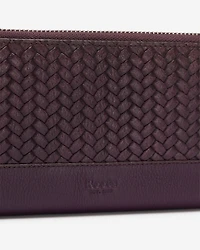 Zip Around Clutch Woven