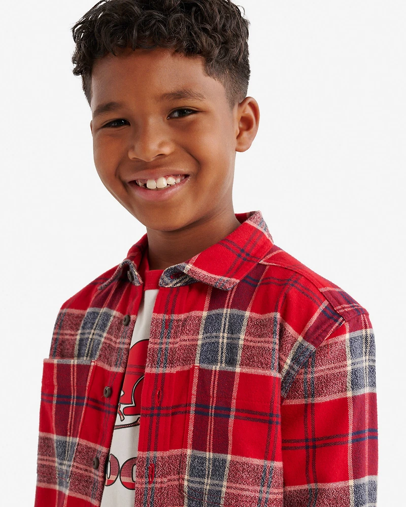 Kids Plaid Tidings Shirt