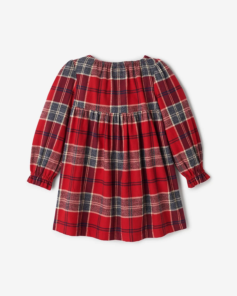 Toddler Girls Plaid Tidings Dress