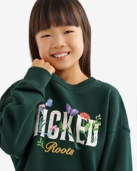 Chandail à col rond motif floral Roots X Wicked pour enfants