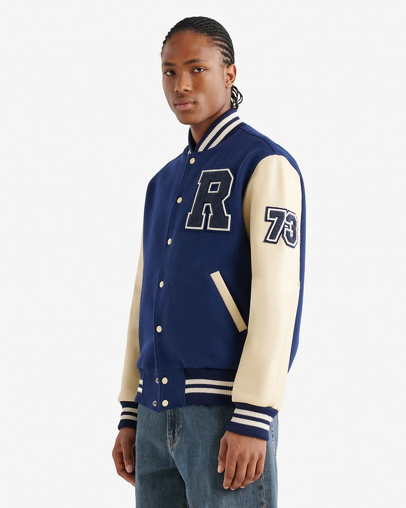 Blouson universitaire rétro pour homme