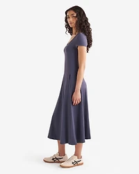 Renew Knit Short Sleeve Midi Dress