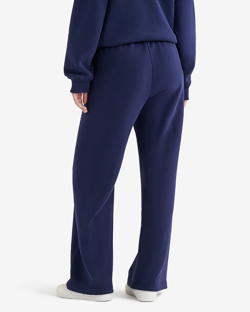 Pantalon en molleton nuage à jambe large
