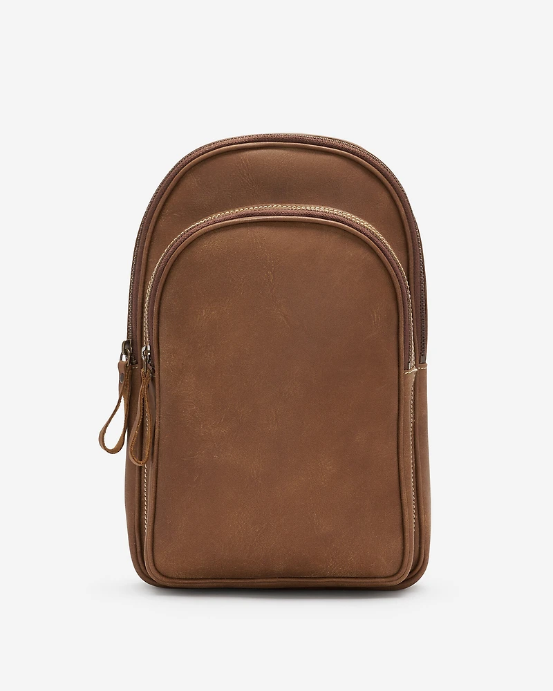 Grand sac à bandoulière Trinité en cuir Tribe