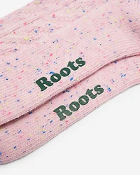 Womens Cotton Cable Ankle Sock