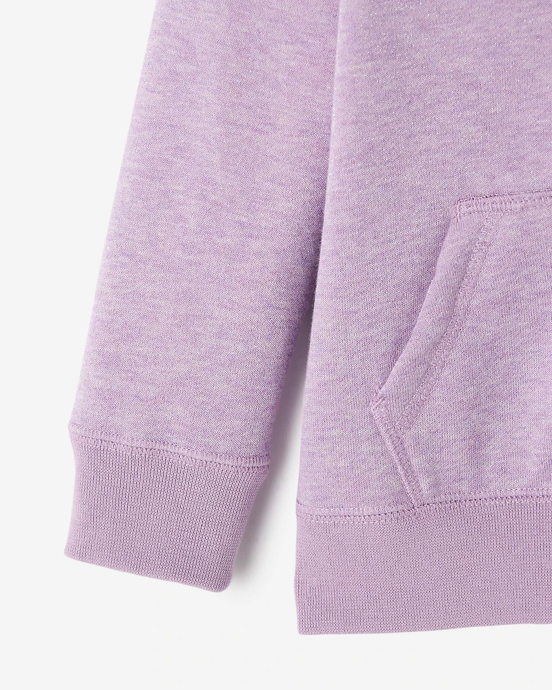 Chandail original scintillant à capuchon et glissière pour tout-petits