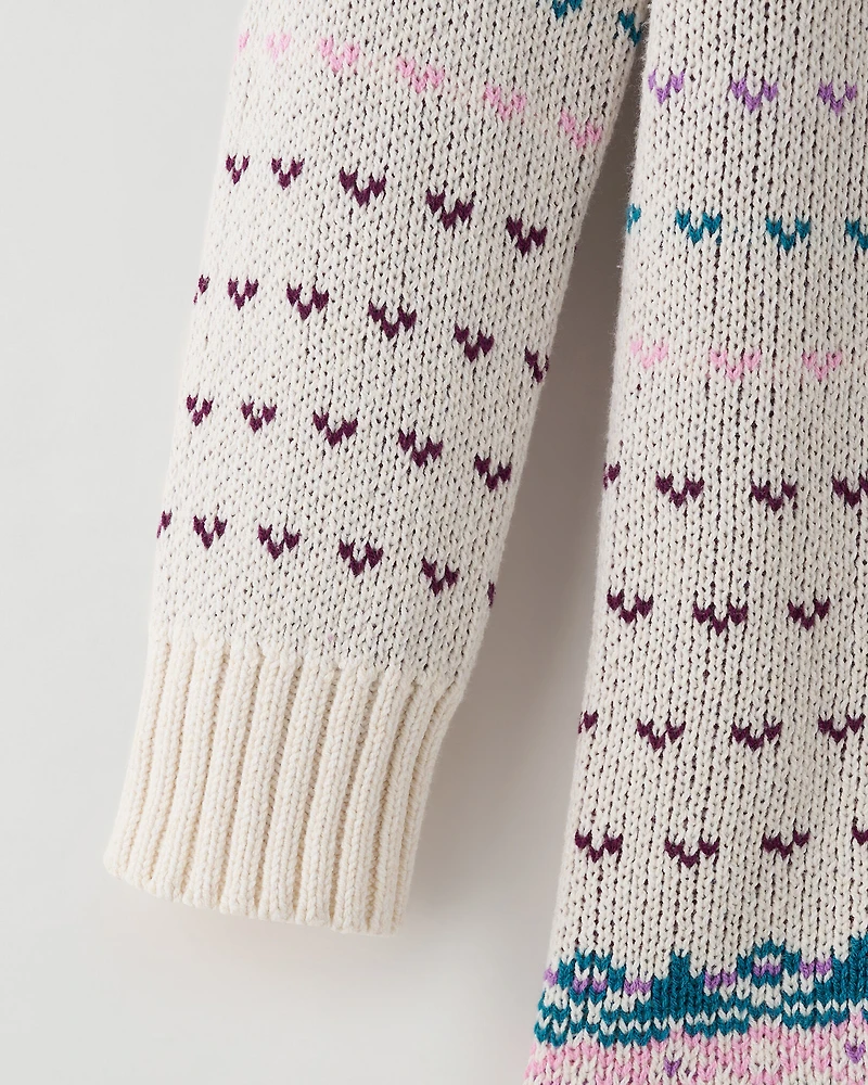 Girls Fair Isle Sweater Dress