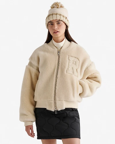 Blouson universitaire en mouton