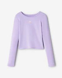 T-shirt sport à ourlet tulipe ajusté pour filles