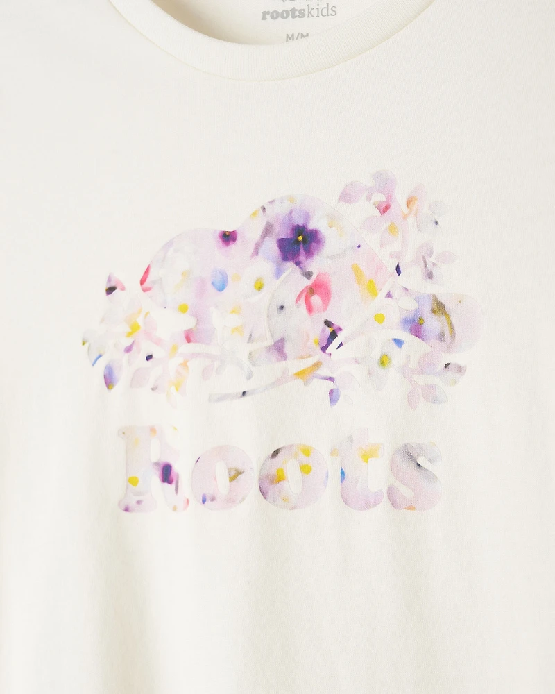 T-shirt ajusté à motif floral pour enfants