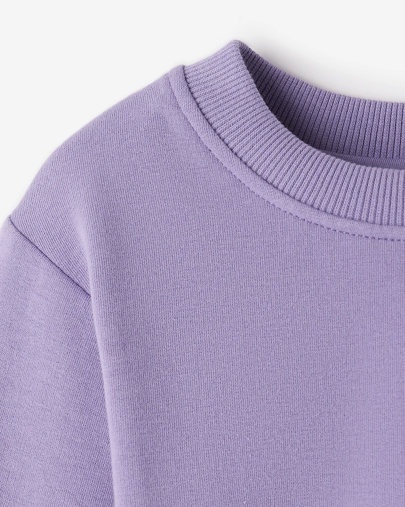 Toddler Girls Cozy Cinched Crew Sweatshirt