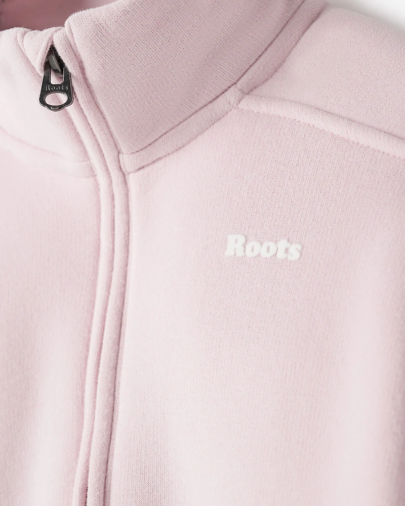 Chandail à glissière un quart en molleton Nuage pour filles