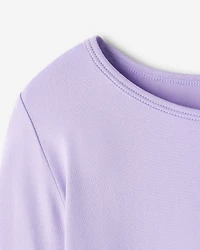 T-shirt sport à ourlet tulipe ajusté pour filles