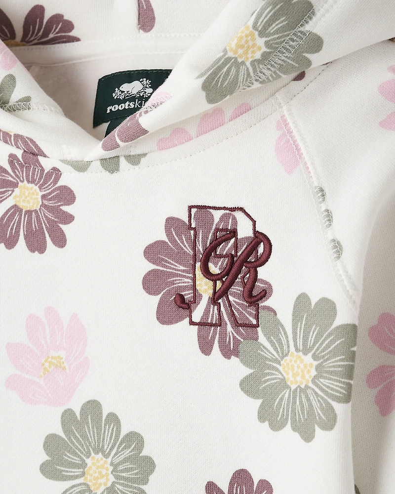 Chandail à capuchon et motif floral Roots Academy pour tout-petits