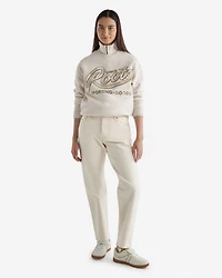 Plaid Applique Crew
