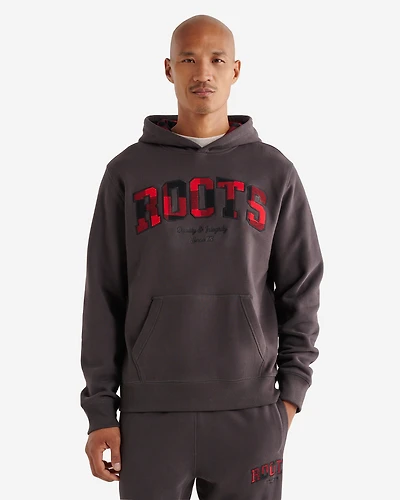 Plaid Applique Hoodie