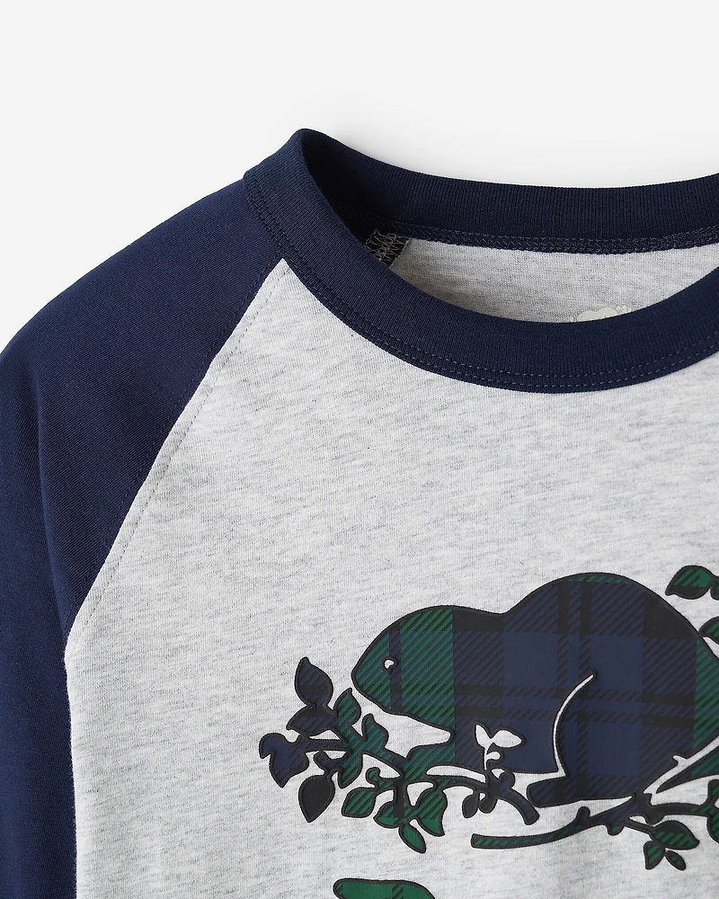 T-shirt style baseball à carreaux pour enfants