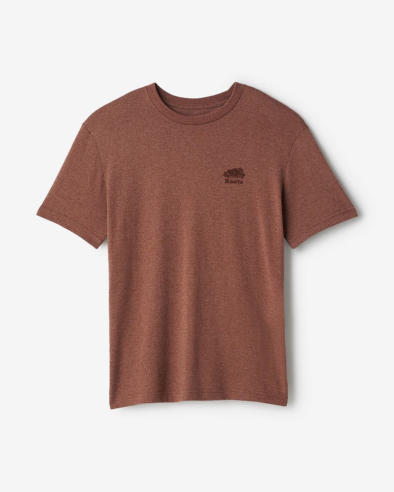T-shirt poivré en coton bio pour hommes