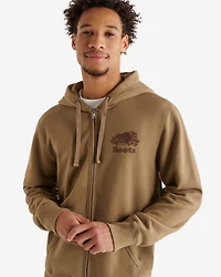 Chandail original à capuchon et glissière en coton bio