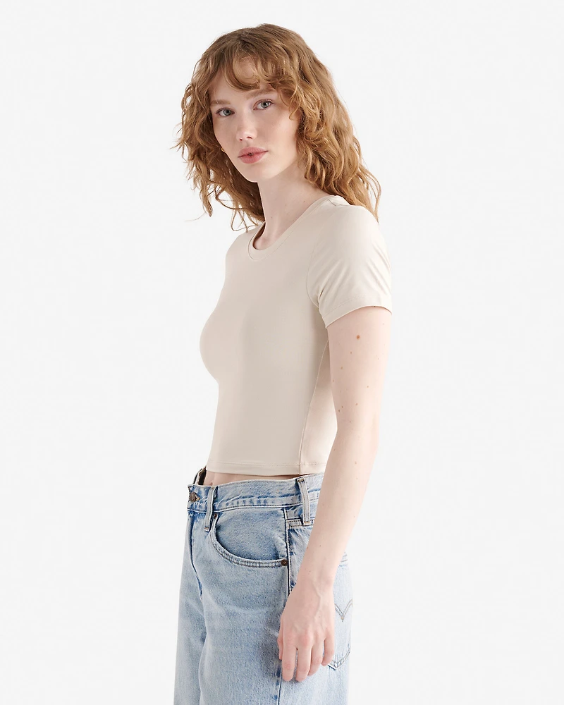 Renew Knit Crop T-Shirt