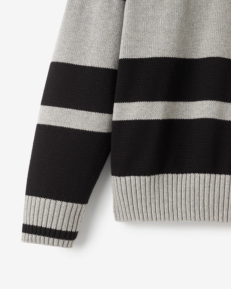 Cabin Relaxed Striped Crew Sweater