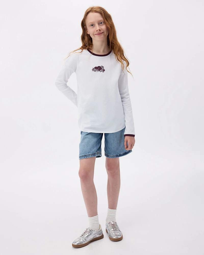 T-shirt à manches longues déconracté Cooper Pop pour filles