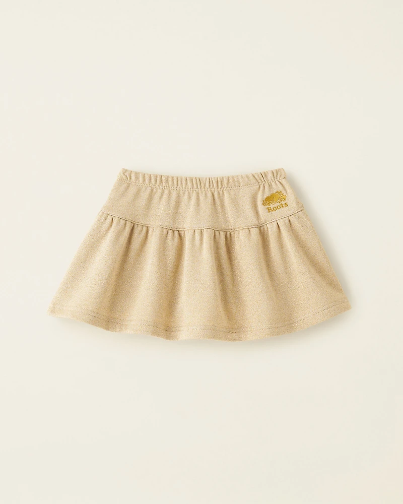 Jupe dorée scintillante pour toutes-petites