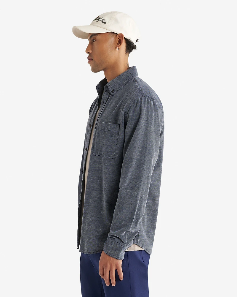 Chemise en velours côtelé deux tons