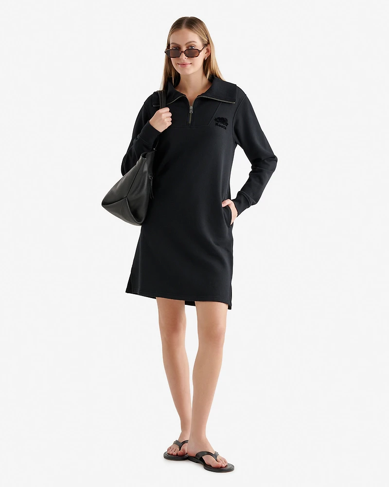 Organic Cooper Half Zip Dress