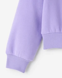 Chandail à col rond bouffant en molleton Nuage pour filles