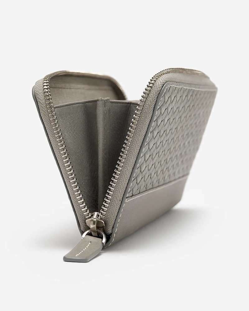 Zip Around Clutch Woven