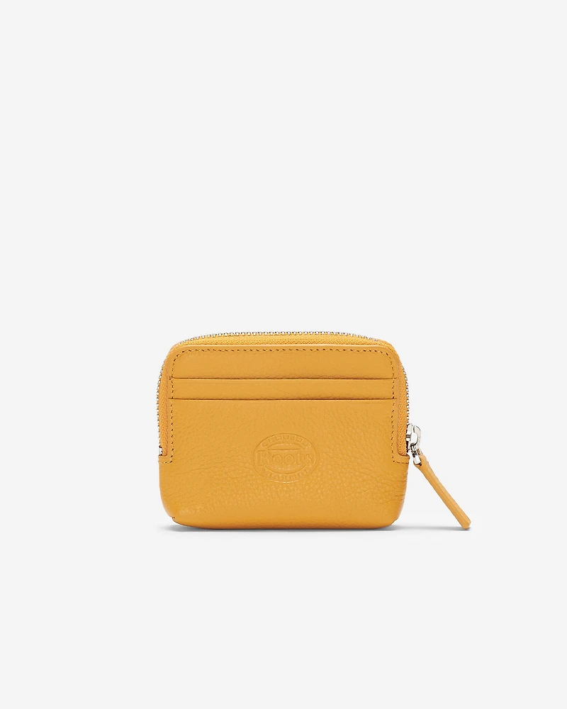 Pochette à glissière pour cartes en cuir Cervino