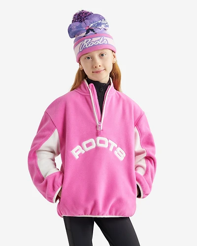Chandail sport à glissière un quart en micromolleton pour enfants
